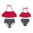 thumbnail image 3 of Jurebecia Girls Women Two Pieces Bikini Set Kids Children Bathing Suit Mother and Daughter Swimwear Family Matching Beachwear Set, 3 of 8
