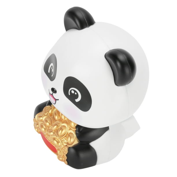 Figurina De Panda Con Energía Solar Auto Asentimiento Con Asentimiento De Automóvil Decoración Del Tablero De La Fortuna Panda Ornament Para Niños Y Hogar