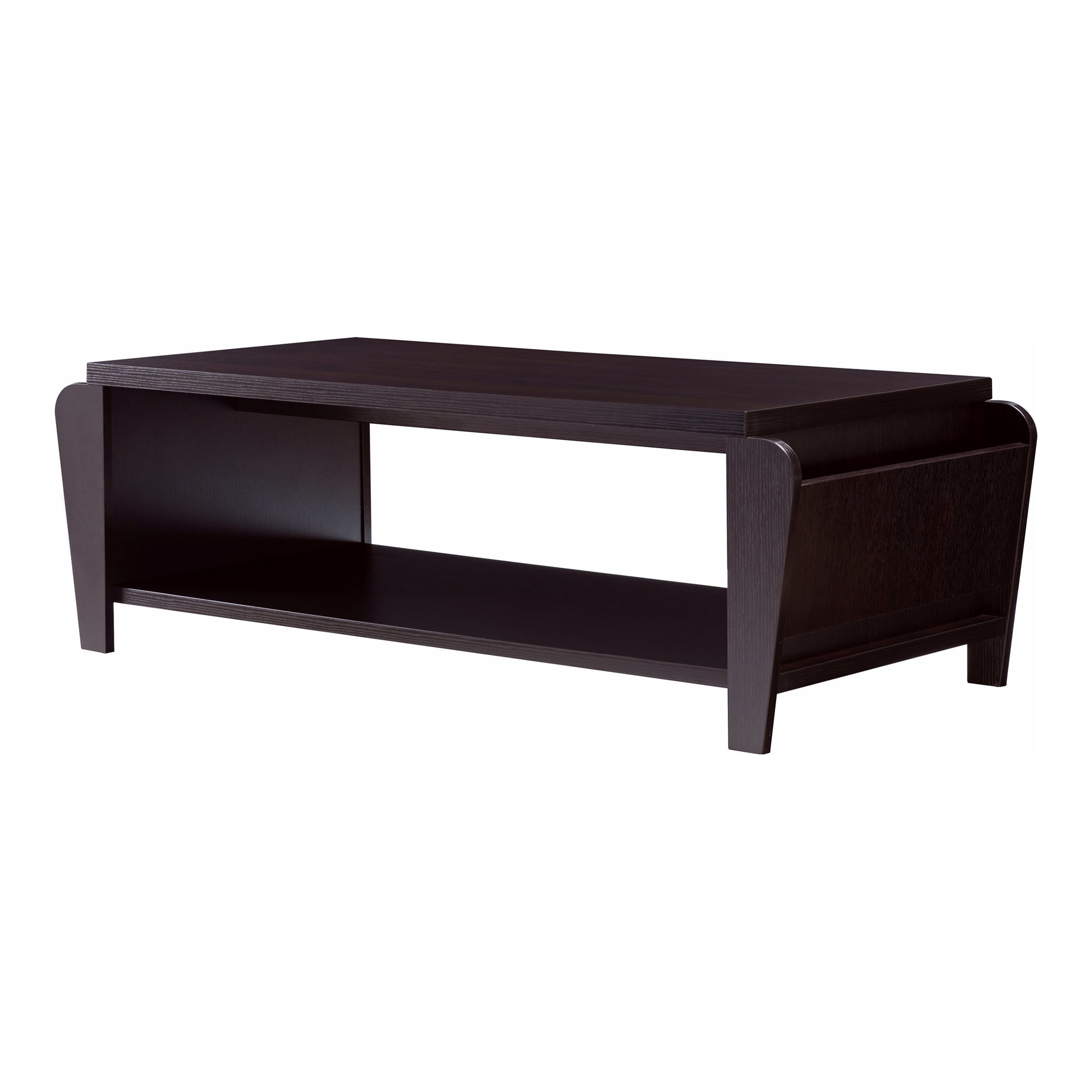 Furniture of America Allium 1-Shelf Coffee Table, Cappuccino