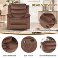 thumbnail image 5 of Bonzy Home Modern Comfort Reclining Chair, Breathable Fabric Recliner Chairs with Massage & Heating, Brown, 5 of 10