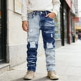 thumbnail image 6 of Afdoent Jeans For Boys Fit Distressed High Street Fashion Casual Long Pants For Kids Comfortable Stretch Denim Trousers Spring Autumn Cute Clothes 6-7 Years, 6 of 9