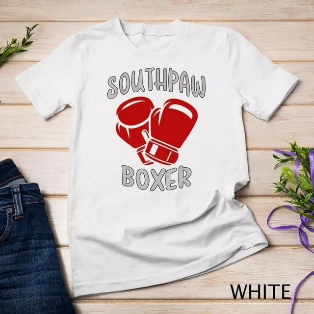 ALVORD Gants de Boxe Gaucher Posture Southpaw T-Shirt Unisexe P-5TG