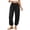 Black,#009, variant on Womens Balloon Pants Trendy Casual Elastic Waist Wide Leg Harem Pants Baggy Pleated Lantern Trousers,2XL