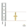 thumbnail image 3 of 14k Yellow Gold Religious Crucifix Pendant - Height 25 MM Width 16 MM / Avg. Weight 2 grams, 3 of 9