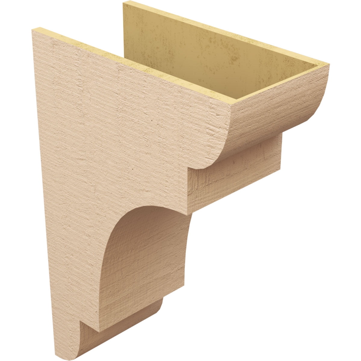 12"W x 24"D x 36"H Classic New Brighton Rough Cedar Woodgrain TimberThane Corbel, Primed Tan
