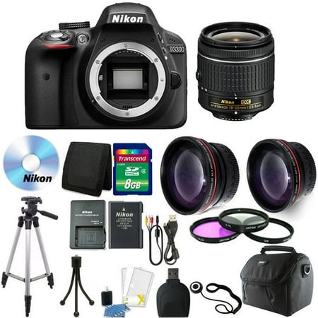 Nikon D3300 Digital SLR Camera with 18-55mm + Top Accessory
