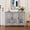 Light Gray, variant on Gretop 3-Mirrored Door Sideboard, 49.33" Spacious Countertop Buffet with Adjustable Shelves