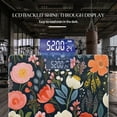 thumbnail image 3 of Bathroom Scale, Highly Accurate Digital Body Scale,Precisely Measures Weight up to 400 lbs-Colorful Flowers In Various Sizes And Shapes On A Dark Background, 3 of 4