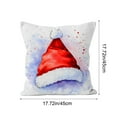 thumbnail image 4 of FeiFu 17.72x17.72in Christmas Pillow Cover Classic Christmas Patterns Soft Cushion Covers for Sofa Couch Bed Winter Xmas Decor for Home, 4 of 6