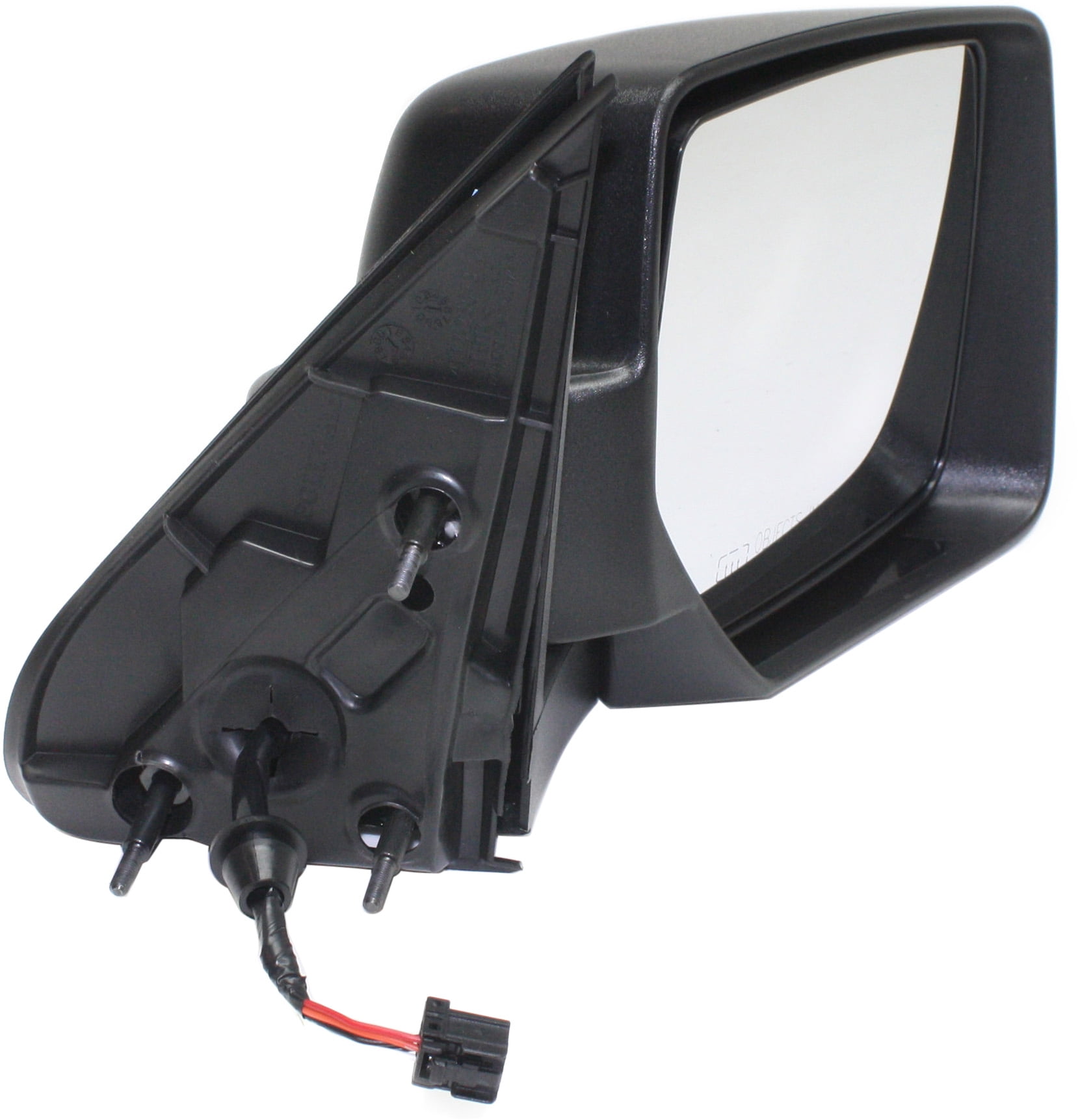 Mirror Compatible With 2008-2012 Jeep Liberty Right Passenger Side Heated Textured Black Kool-Vue