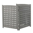 thumbnail image 6 of Funnil Wood Outdoor Air Conditioner Fence Screen 32" W x 38" H, 3 Panel Outside Privacy Fence, Gray, 6 of 7