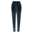 thumbnail image 5 of XFLWAM Womens Elastic High Waist Gold Velvet Trousers Casual Baggy Sweatpants Comfort Lounge Joggers Pants with Pockets Dark Gray XL, 5 of 6
