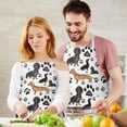 thumbnail image 3 of Dachshund Footprint Apron-Garden Aprons for Women with Pockets-Cotton Linen Waterproof Kitchen Cooking Gardening Aprons Adjustable for Kitchen,Cooking,BBQ and Salon 33x27 Inch, 3 of 7