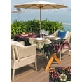 thumbnail image 6 of 60x102 Inch Outdoor Tablecloth with Umbrella Hole Zipper Rectangle Sunflower Rectangular Tablecloths Outside Waterproof Watercolor Flower Plant Vintage Leaf Patio Table Cloth Cover for Picnic Party, 6 of 8