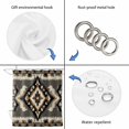thumbnail image 5 of Grey Orange Black Waterproof Fabric Shower Curtain,Boho Ethnic Geometric Southwestern Waterproof Fabric Shower Curtain for Bathroom Curtains Bathtubs Shower Curtains with 12 Hooks Standard 66x72, 5 of 8