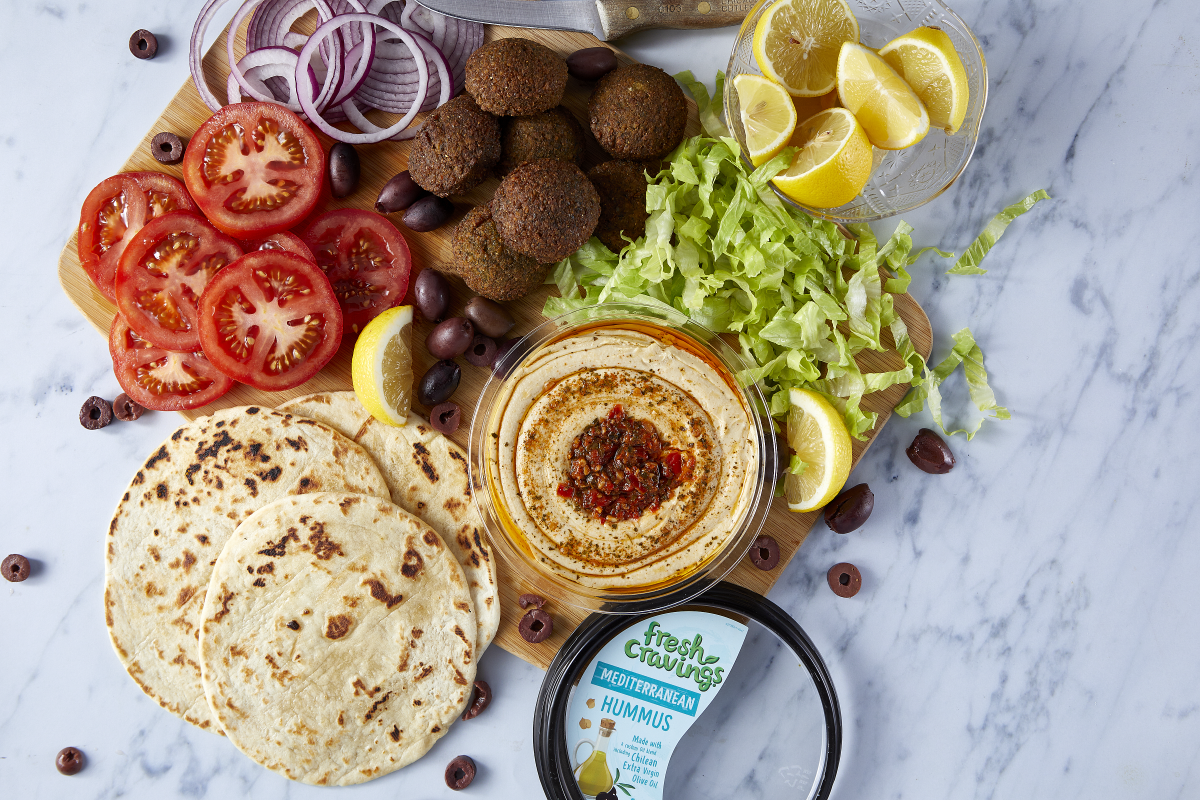 Fresh Cravings Mediterranean Hummus Dip, 10 oz. Plastic Tub, Gluten-Free, 2 Tbsp (32g), Contains: Sesame