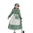thumbnail image 3 of MKOSPLRT Pioneer Dresses for Girls Prairie Dress Long Colonial 1800s Girls Victorian Dress Long Sleeve Maxi Dress with Bag Apron, 3 of 4