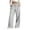 Light Gray #025, variant on Summer Linen Pants for Women Wide Leg Beach Pant Elastic Waist Lightweight Casual Flowy Lounge Trousers with Pocket, M