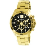 Citizen AN8122-51E Montre chronographe pour homme avec cadran noir doré
