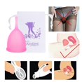 thumbnail image 5 of Silicone Menstrual Cup Reusable Female Lady Hygiene Cup Collector Body Care ToolPink L, 5 of 5