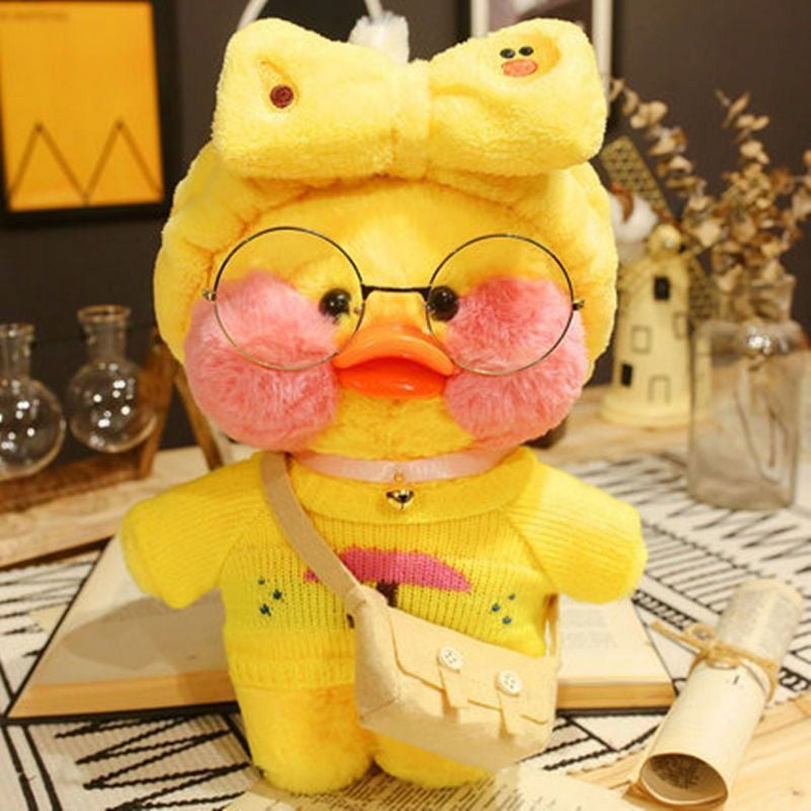 Stuffed Animal Duck Plush Toy with Clothes Accessories,Kawaii