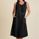thumbnail image 2 of Vestido de Verano para las Mujeres Playa, Moda Vacaciones Color Sólido sin Mangas Hueco Fuera de la Fiesta Midi para Casual, 2 of 8