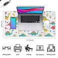 thumbnail image 5 of Long Mouse Pads for Desk,White Cartoon Dinosaurs Plants Pattern Desk Mats on Top Of Desks, Desk Mouse Pad Extra Large with 3mm Non-Slip Base and Stitched Edge for Gaming,Office,Work,Home 31.5"x15.7", 5 of 6