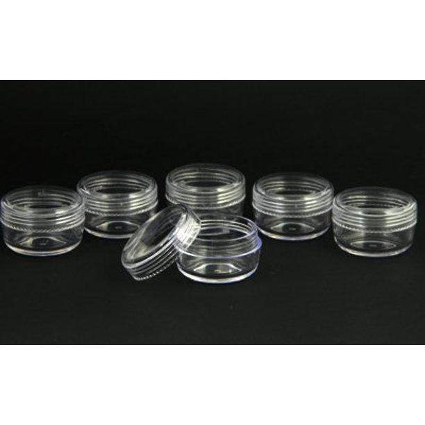 , By 6pc Clear Screw Top Plastic Jars