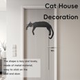 thumbnail image 3 of Decoración de esquina de puerta con forma de gato negro divertido, adorno de moda Simple, decoración creativa para puerta, 1 Uds., 3 of 5