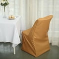 thumbnail image 6 of BalsaCircle Lifetime Folding Chair Cover Slipcovers Solid Polyester Gold, 6 of 8