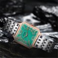 thumbnail image 4 of HBFAGFB Ladies Watch Womens Fashion Square Steel Versatile Wristwatch Going Out Daily Use Green, 4 of 5