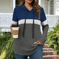 thumbnail image 2 of Plus Size Hoodie for Womens Pullover Fashion Oversized Warm Knit Pullover Sweater Long Sleeved Hooded Cedar Top, 2 of 5