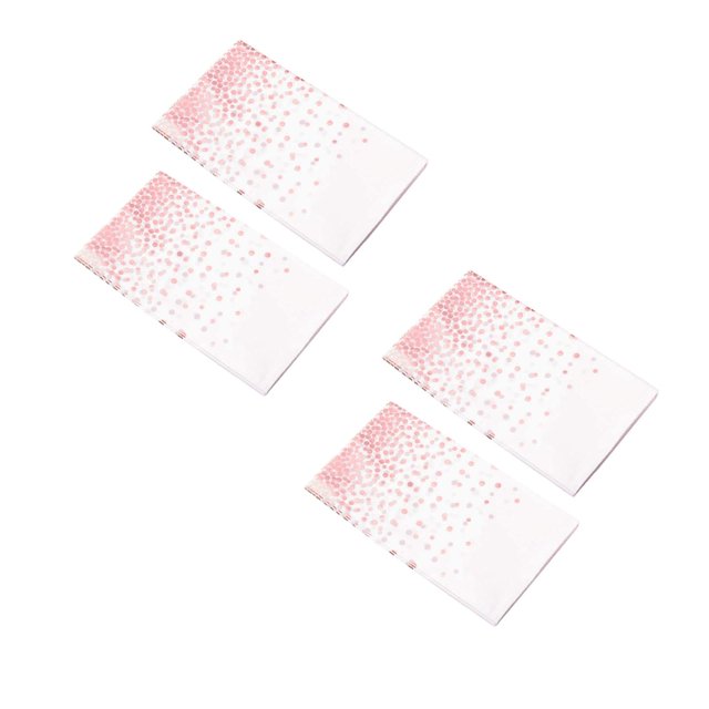 Oleegame 2PC Plastic Tablecloths Gold Dot Disposable Tablecloths Plastic Dot Table Cover 2PC Pink