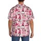 thumbnail image 3 of Balery Garden Gnomes Camisa Casual de Manga Corta con Botones para Hombre, Texturizada, Estilo Cubano, para Playa, Verano-3X-Large, 3 of 5