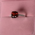 thumbnail image 5 of Natural Garnet Ring Gemstone Ring Sterling Silver Ring Engagement Ring Jewelry, 5 of 5