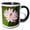 Black/White, variant on 3drose, India, North Gujarat, Rann. Water Lily. Genus Nymphaea., 15oz Mug