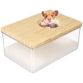 thumbnail image 1 of 1 arenero acrílico para hámster, contenedor para baño de arena para hámster, inodoro para chinchilla, casa de baño de arena., 1 of 7