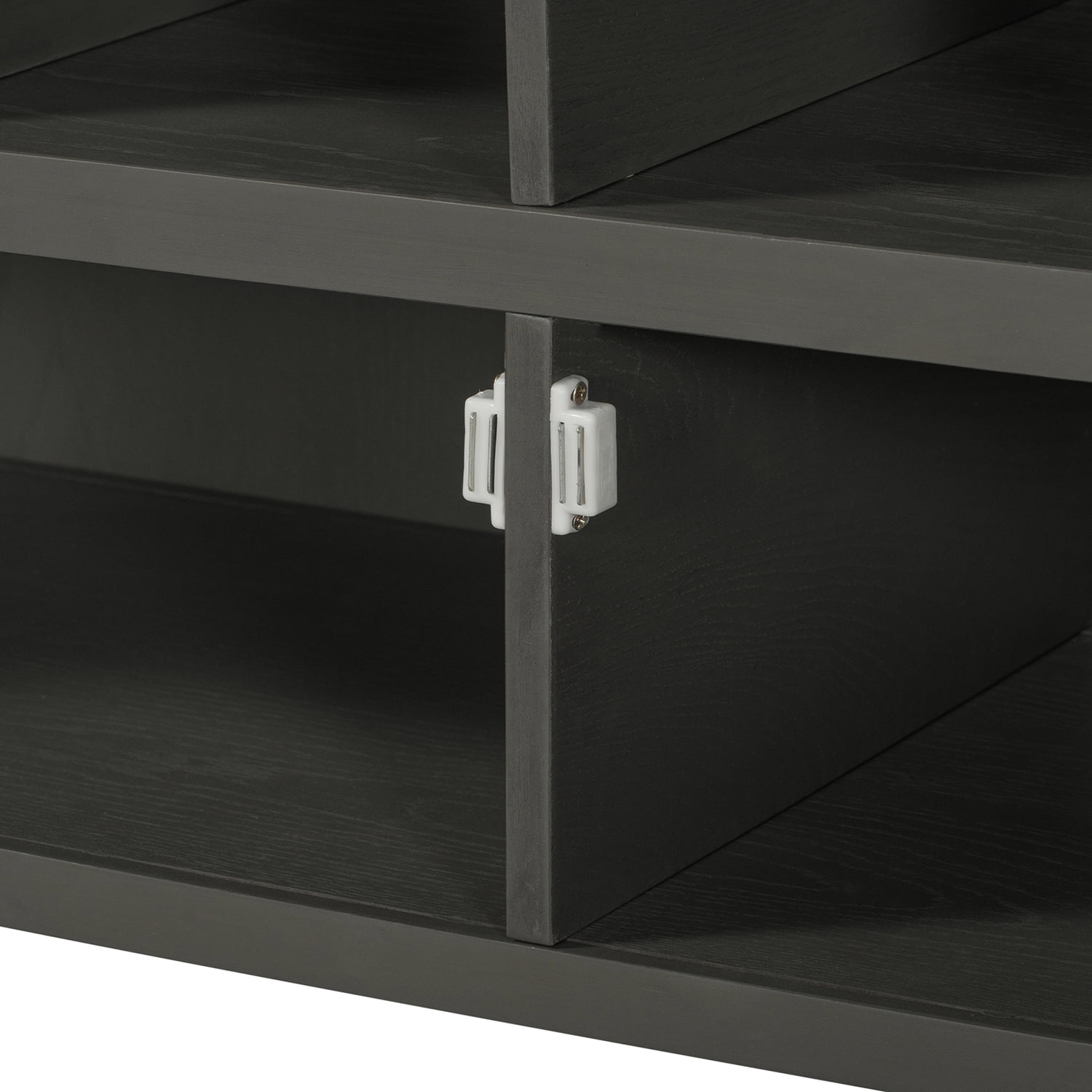 Kadyn Rustic Style Two-Door Storage Bench, Shoe Entryway Bench with Linen Upholstered Top Cushion, Pine Organizer Footrest Bench Ottoman for Entryway, Dark Gray Kadyn Rustic Style Two-Door Storage Bench, Shoe Entryway Bench with Linen Upholstered Top Cushion, Pine Organizer Footrest Bench Ottoman for Entryway, Dark Gray