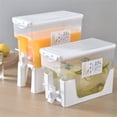 thumbnail image 4 of 1PCS Refrigerator, Cold Water Kettle Beverage Dispenser With Leak Spigot And Lid Adjustable Height Punch Dispensers Perfect For Parties Plastic Juice Dispenser Large Capacity Removable StandBevera, 4 of 7