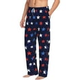 thumbnail image 2 of Uemuo Watercolor Stars1 Pattern Men's Wide Leg Palazzo Lounge Pants with Pockets Light Weight Loose Comfy Casual Pajama Pants-Medium, 2 of 9