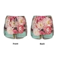 thumbnail image 3 of Rateoe Vintage Typewriter Floral Printed 2 in 1 Women's Workout Shorts for Athletic Gym Running Shorts with Phone Pockets-Large, 3 of 7