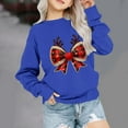 thumbnail image 2 of Odeerbi Kids Boys Girls Christmas Crewneck Sweatshirts Fall Winter Pullover Sweatshirt Kids Long Sleeve Christmas Pattern T-shirt Sweatshirt Top Kids Clothes Blue, 2 of 5