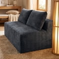 thumbnail image 4 of Leumius 57.5" Small Loveseat Sofa Couches for Small Spaces,Memory Foam Corduroy Cloud Couch,Compressed Boneless 2 Seater Couch for Living Room,Apartment,Gray, 4 of 8