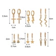 thumbnail image 2 of Juego De 9 Pares De Pendientes De Aro Para Mujeres Y Niñas, Pendientes De Aro De Estrella De Mariposa Con Abalorios Colgantes Methold AP006378-01, 2 of 6