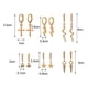 thumbnail image 2 of Juego De 9 Pares De Pendientes De Aro Para Mujeres Y Niñas, Pendientes De Aro De Estrella De Mariposa Con Abalorios Colgantes Moyic AP006378-01, 2 of 6