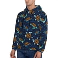 thumbnail image 3 of Naloa Sea Turtles Swimming Men's Casual Hooded Collar Drawstring Hoodies Pullover Sweatshirts Casual Long Sleeve Shirts-X-Large, 3 of 7