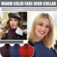 thumbnail image 6 of 3PCS Detachable Dickey Collar Blouse for Women Fake Half Shirts Faux False Collars Set Half Mock Turtleneck collars, 6 of 8