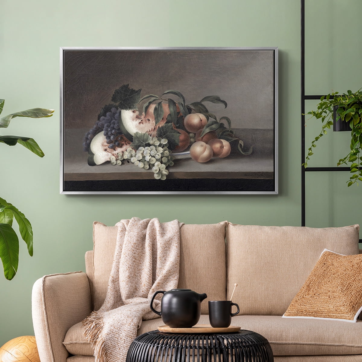 Vintage Botanical Print-XLII By Wexford Home Framed in Silver Wood Gallery Wrapped Canvas 17 in. x 25 in.