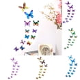 thumbnail image 6 of Butterfly Wall Stickers 12-Pack PVC Decals for Home Decor - 11cm, 8cm, 6cm Sizes - Multi-Color Removable Decals for Walls, Doors, Fridge, Laptop, Car & Tile Surfaces, 6 of 8
