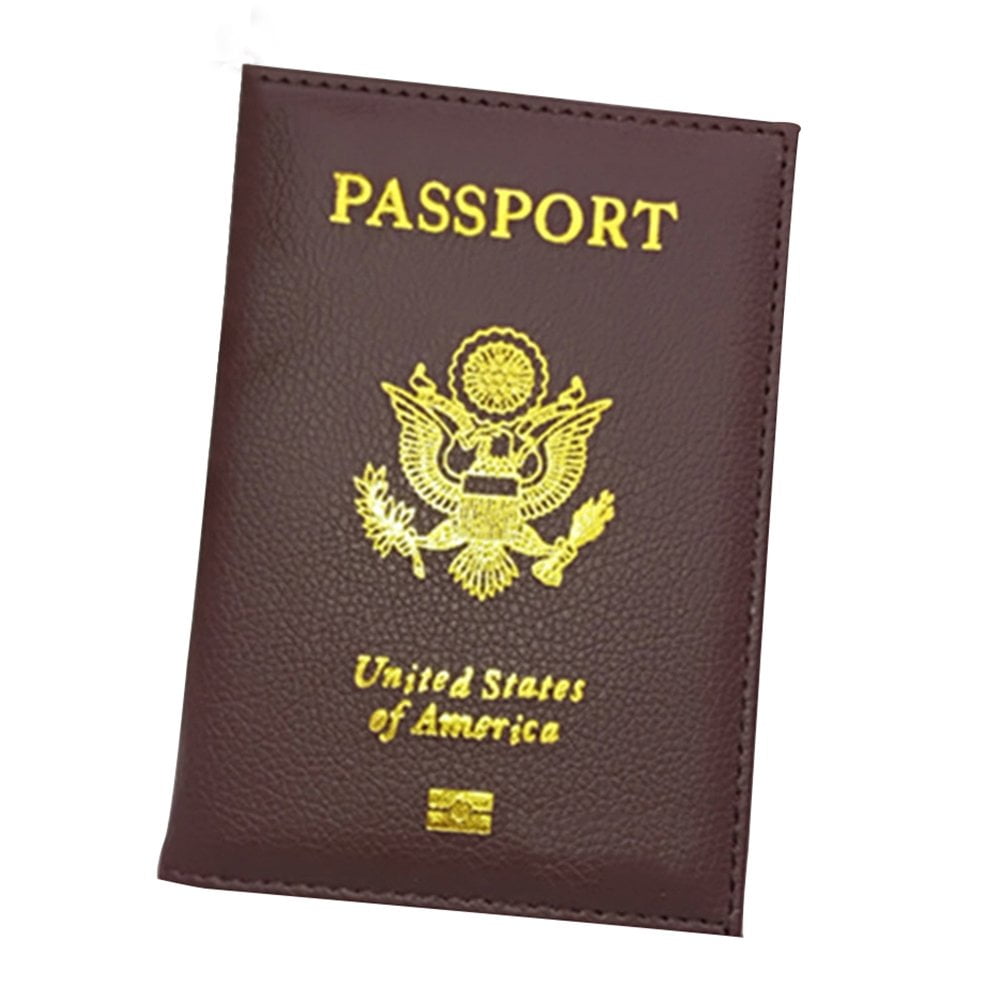 Yellow And Orange Chickens Blocking Print Passport Holder Cover Case Travel Luggage Passport Wallet Card Holder Made With Leather For Men Women Kids Family